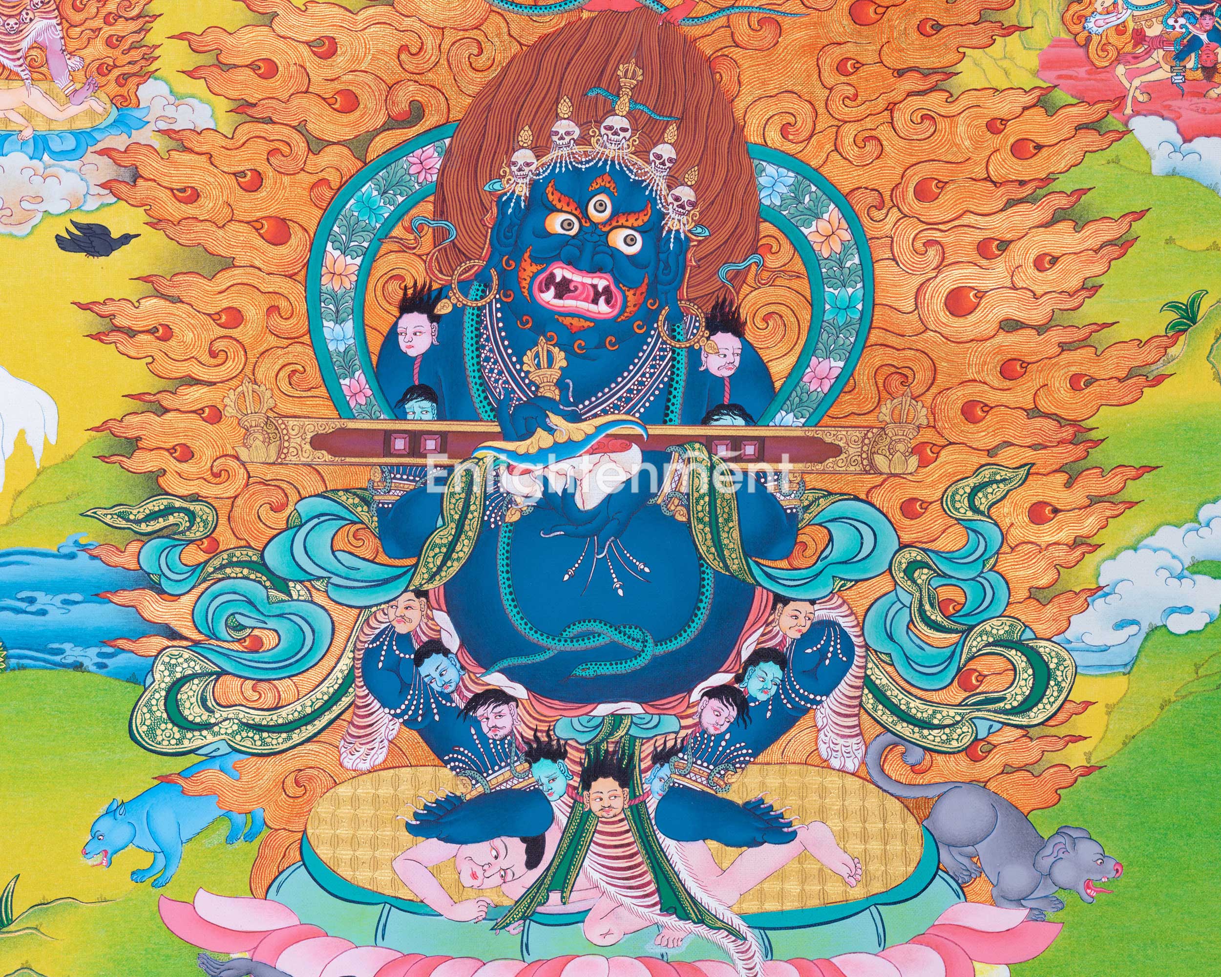 Shakyapa Mahakala Buddhism Thangka | Tibetan Buddhism Protector Deity Thangka Art