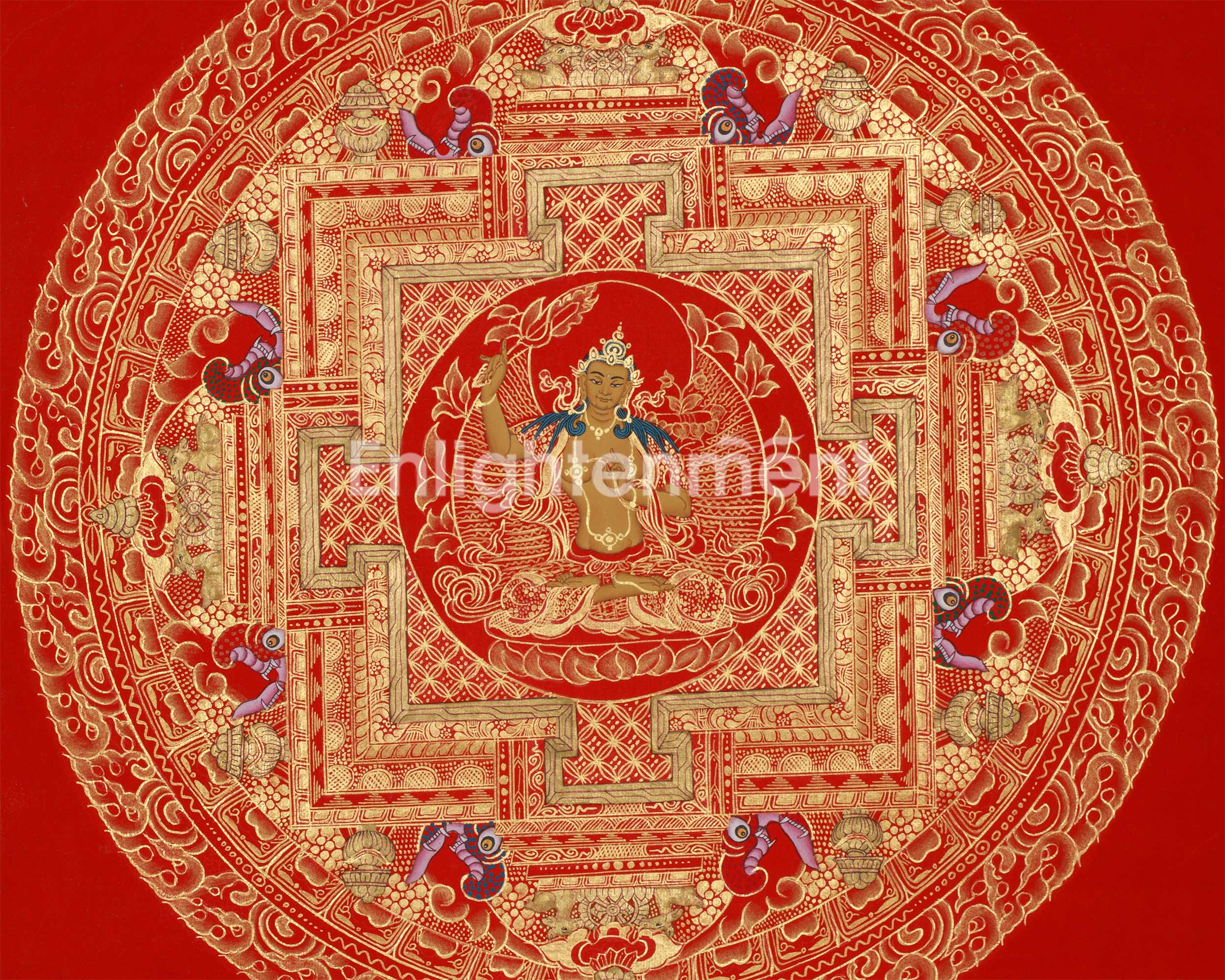 Manjushri and Shakyamuni Buddha Mandala | Buddha of Wisdom and Enlightenment