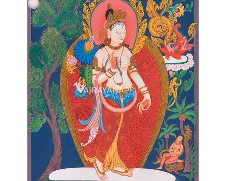 White Tara Thangka Print | Goddess of Compassion