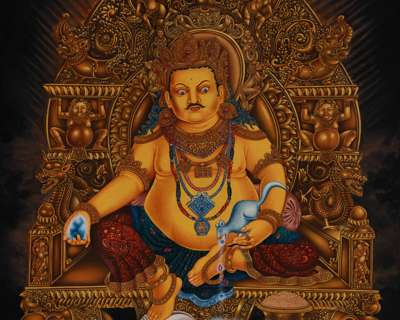 A Realistic Portrayal of Deity of Wealth, Jambhala | The Guardian of Prosperity