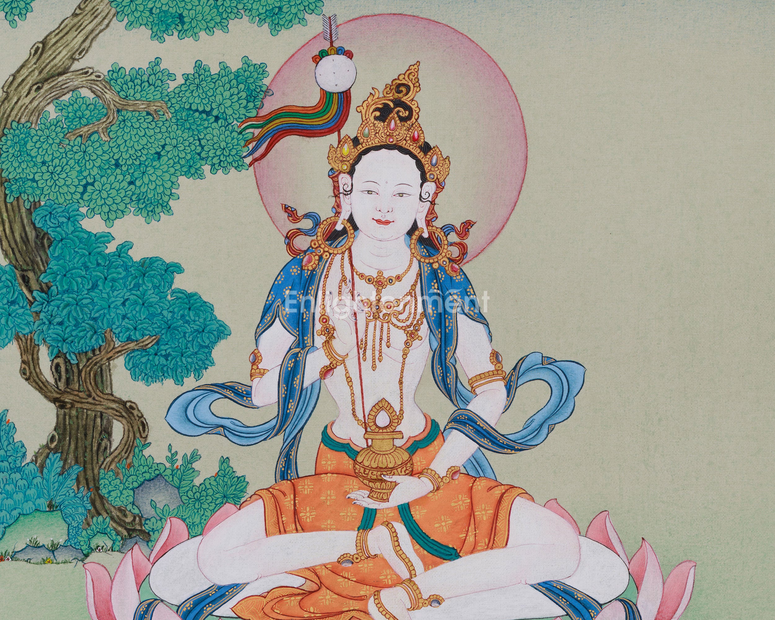 Tantric Goddess Mandarva Thangka | Guru Rinpoche's Consort of Wisdom and Compassion