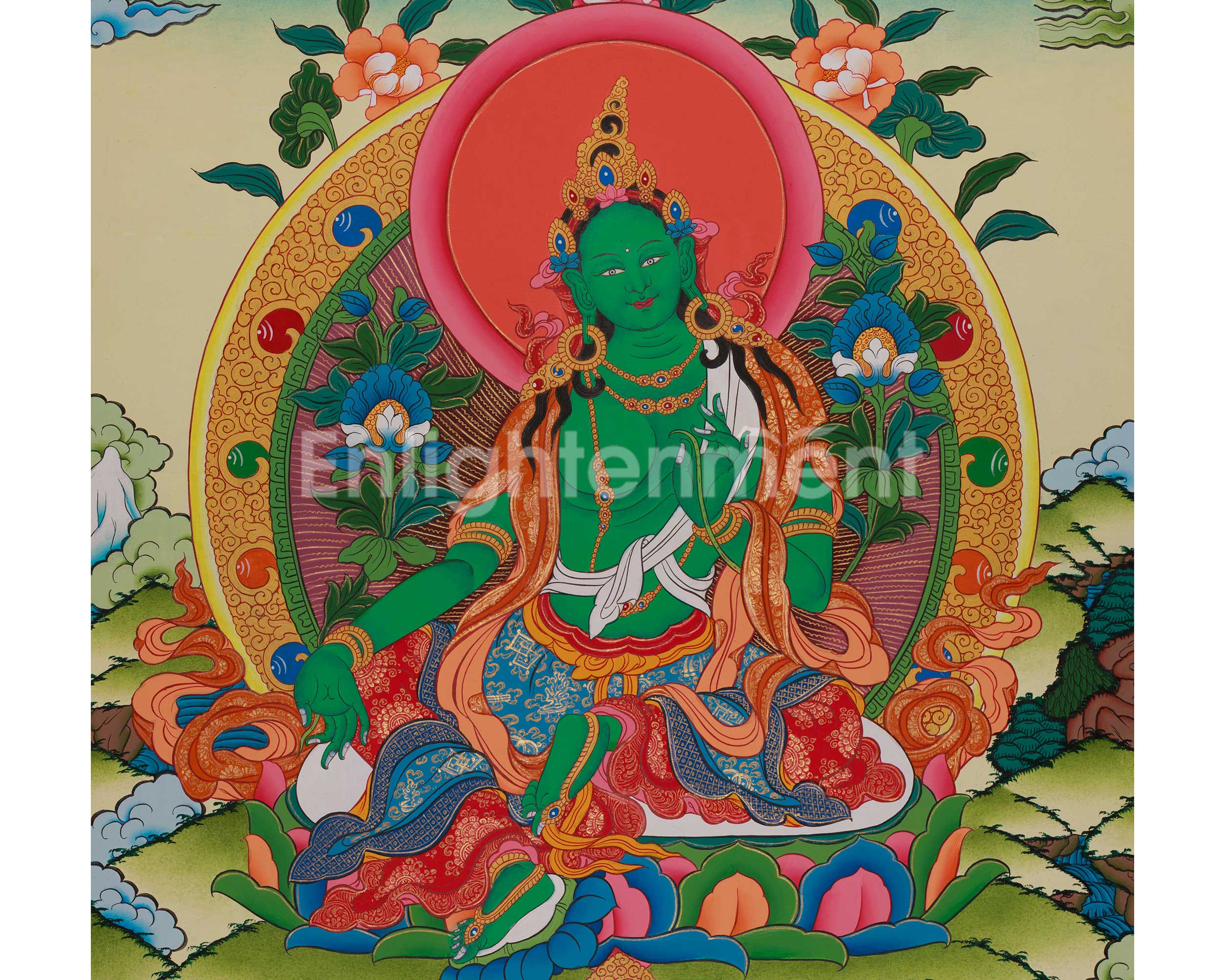 Buddhist Green Tara Art | Shyama Tara | Protection Deity