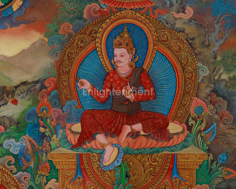 Primordial Buddha Vajrasattva Thangka | Traditional Pauba Art for Meditation and Sacred Spaces