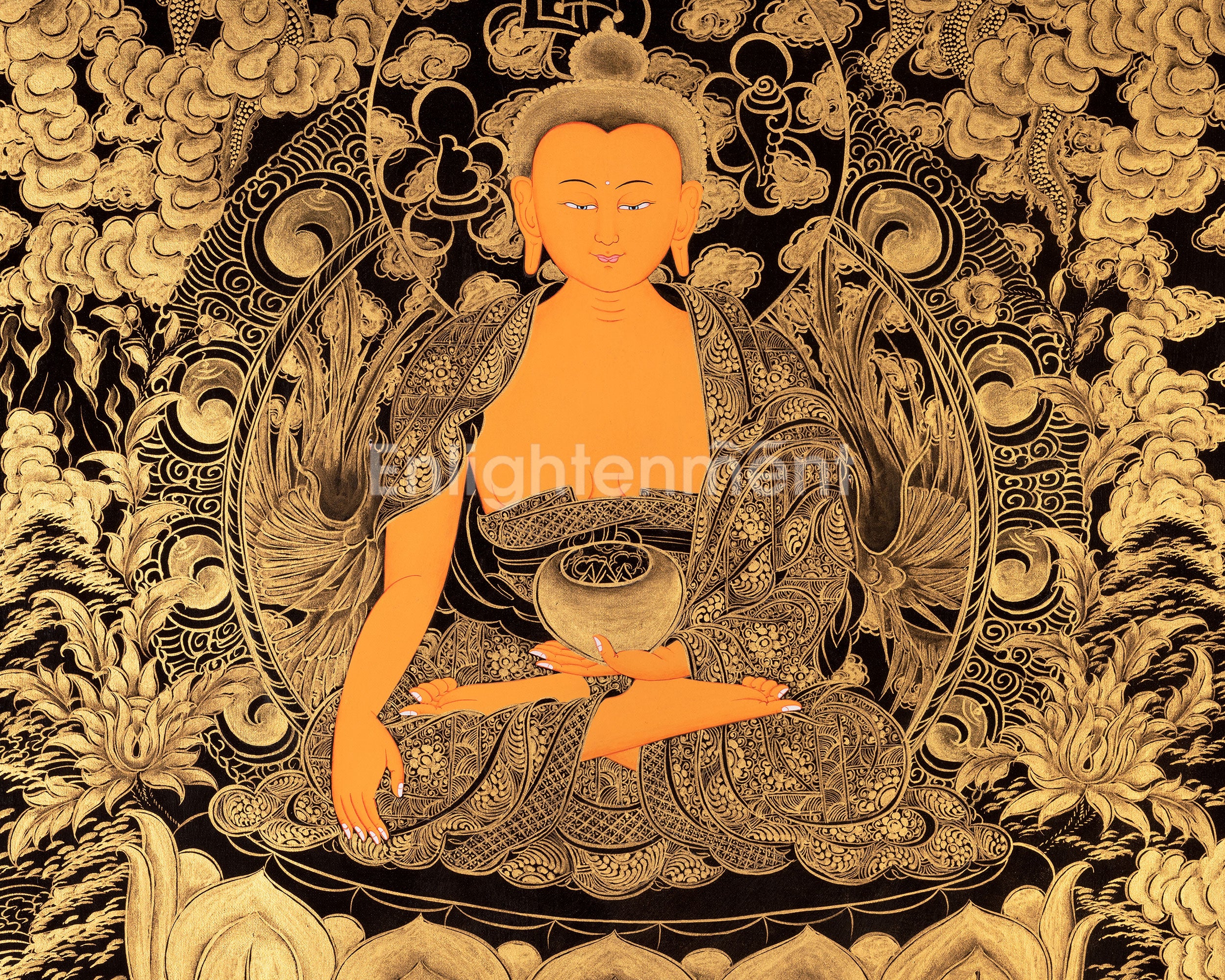 Buddha Shakyamuni Thangka | Religious Buddhist Art | Wall Decors
