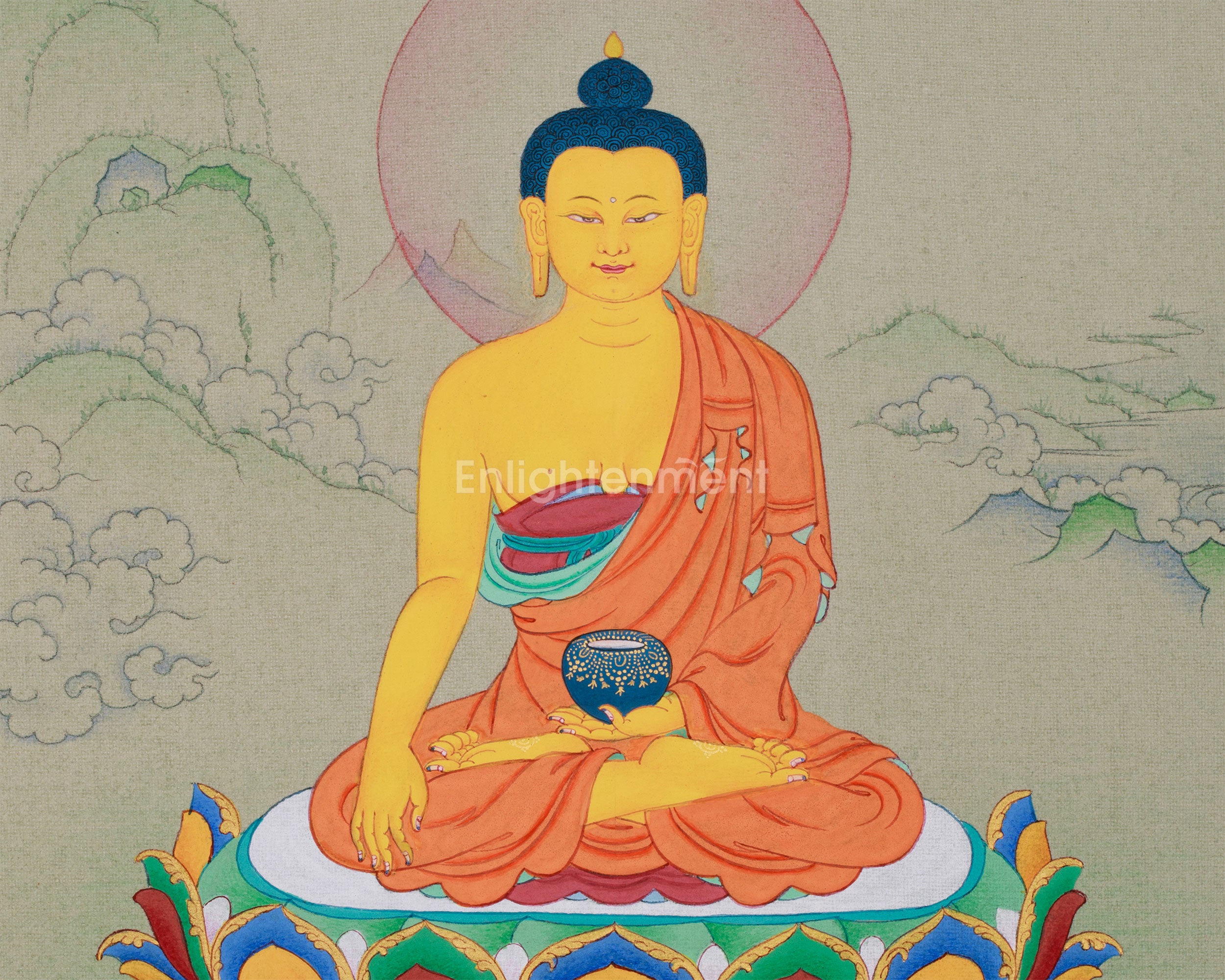 Thangka Painting of Buddha Shakyamuni
