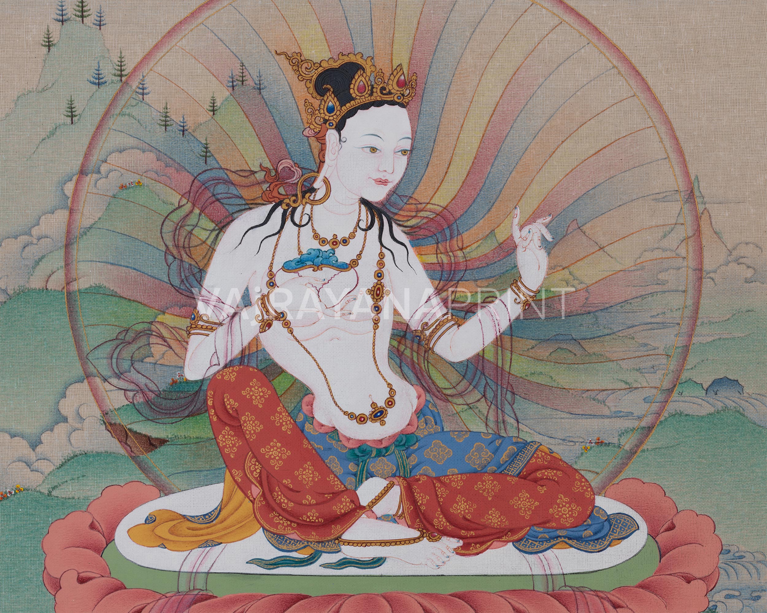 Sukha Siddhi Canvas Print | Deity of Blissful Wisdom | Digital Printing
