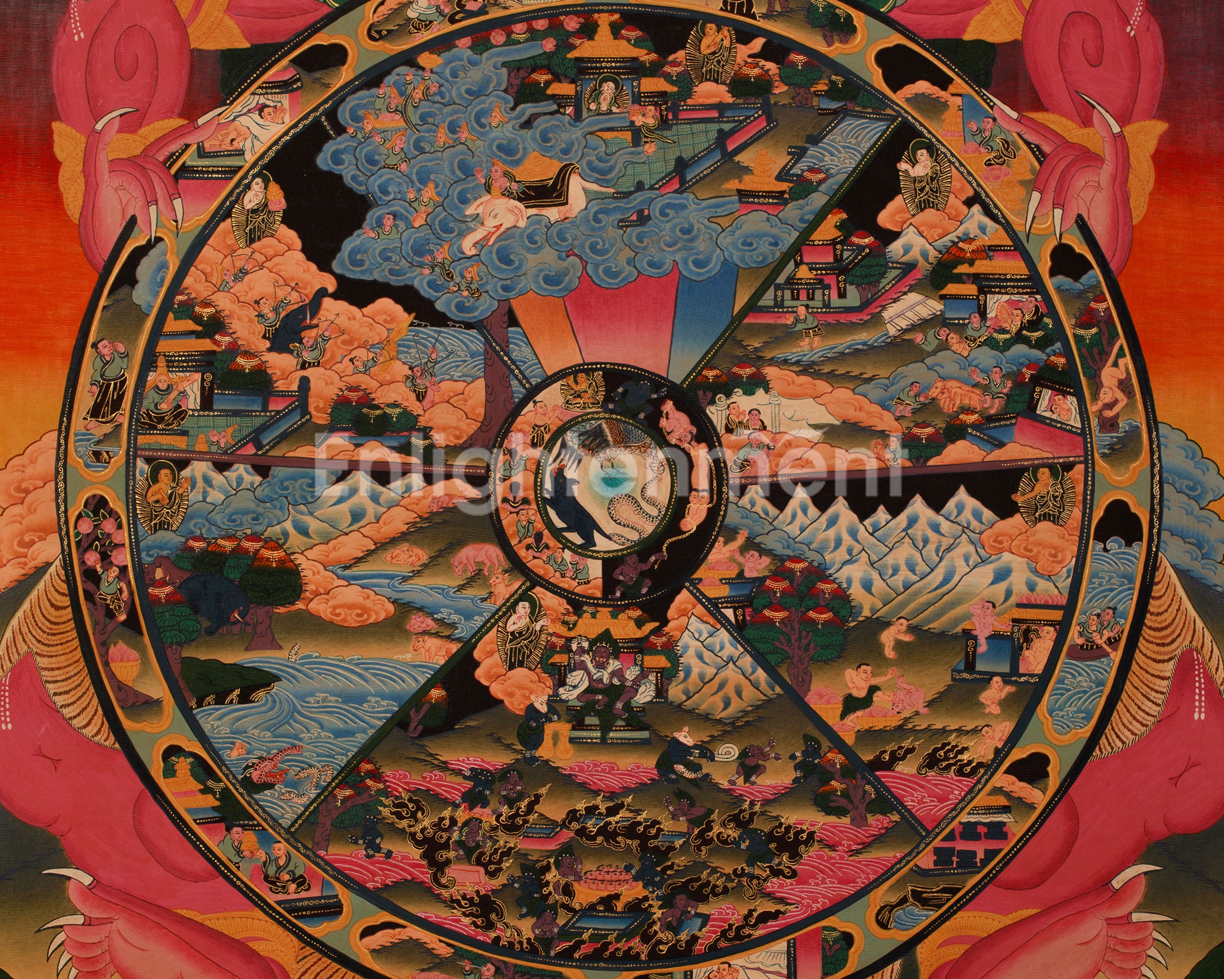 Sacred Wheel of Life | Tibetan Depiction of Karma, Rebirth, and Liberation