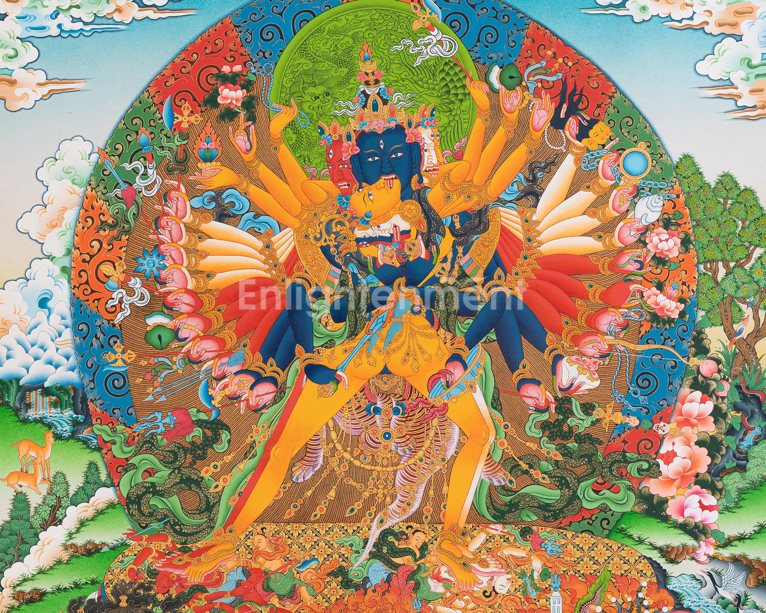 Kalachakara with Vishvamata | Tantric Deity | Wall hanging