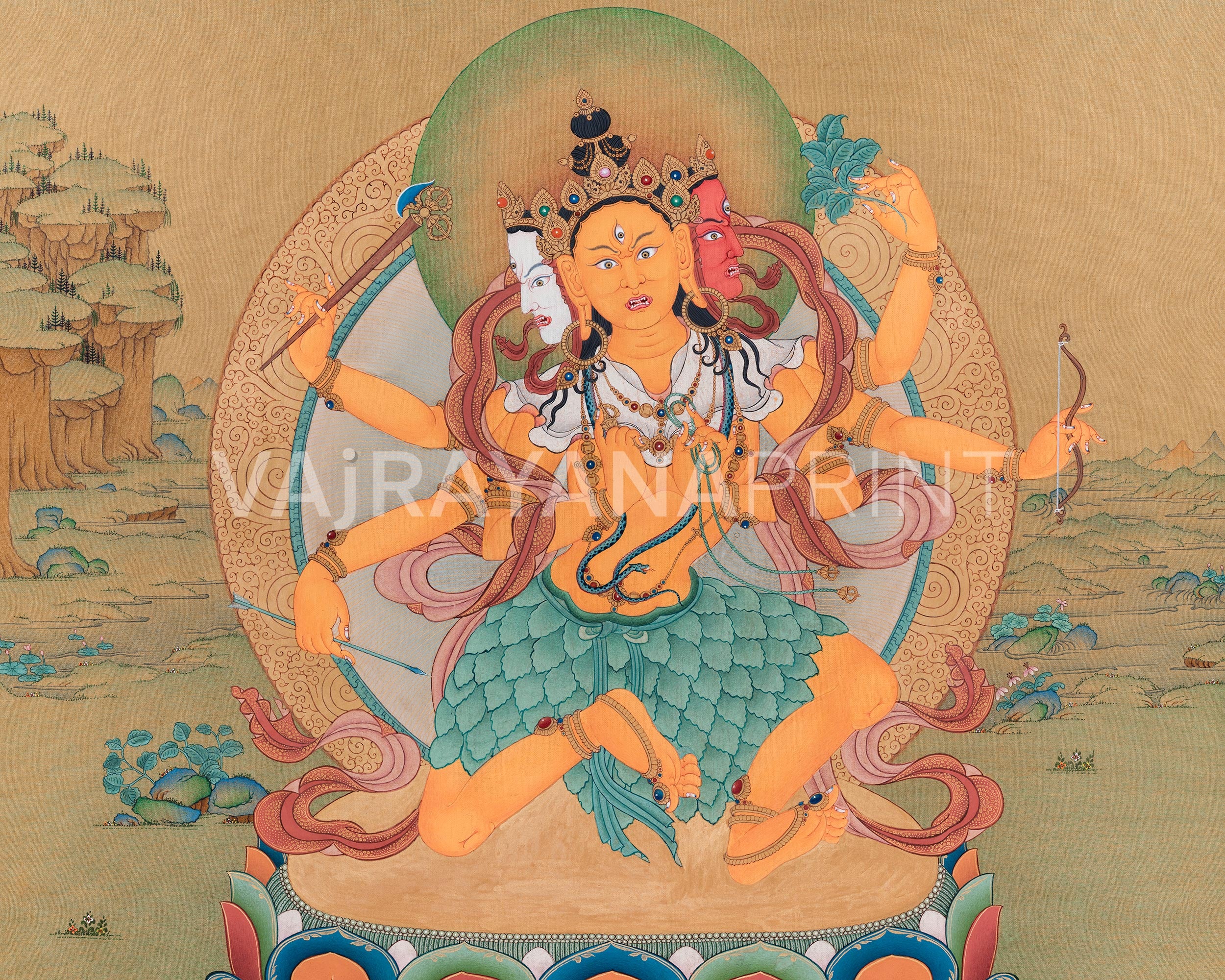 High-Quality Parnashavari Canvas Print | The Forest Goddess