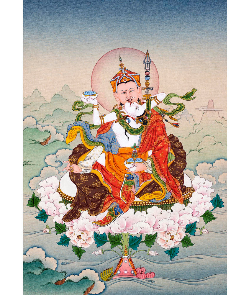 Guru Rinpoche Consort Thangka | Dakini Mandarava | Himalayan Painting