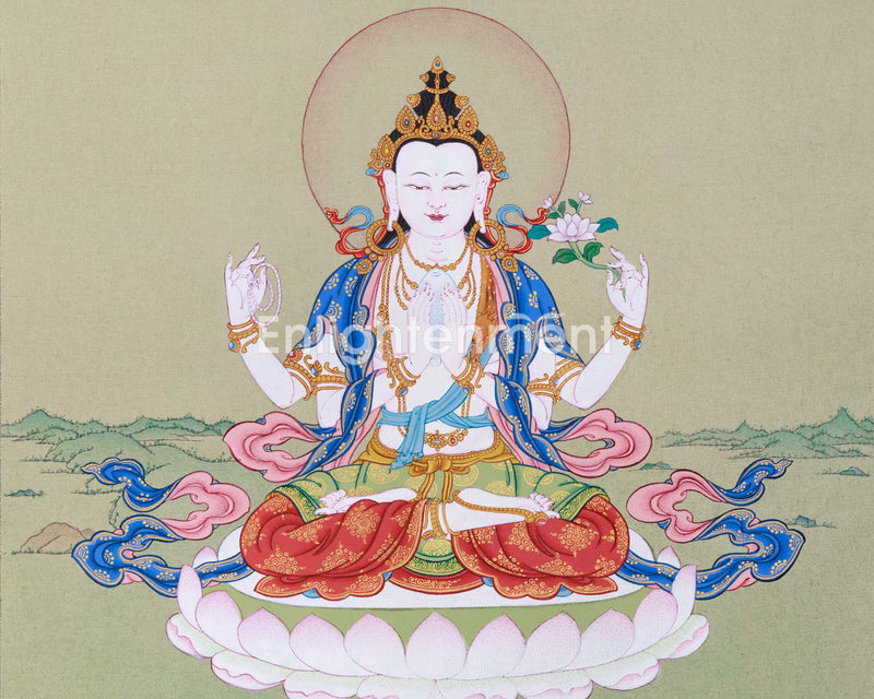 Small Thangka of Bodhisattva Avalokiteshvara