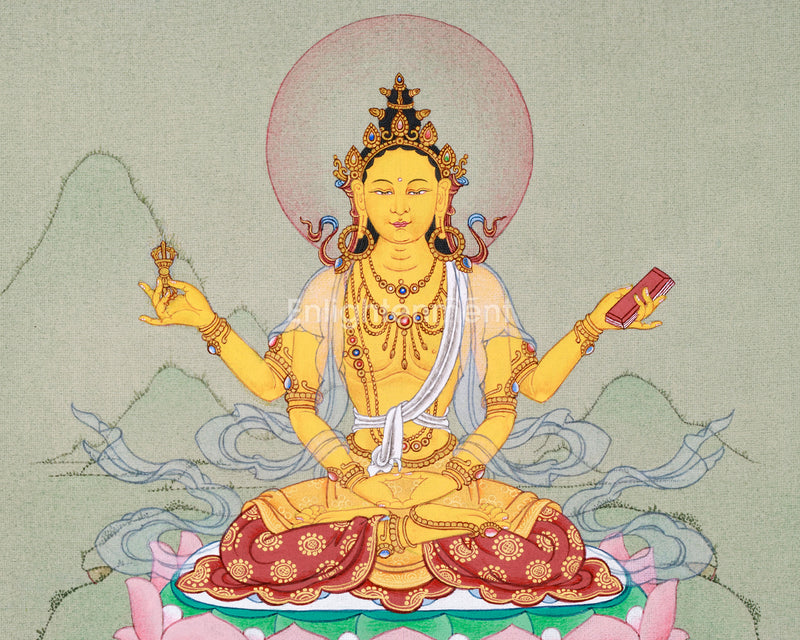 Prajana Paramita Thangka, Handpainted Art