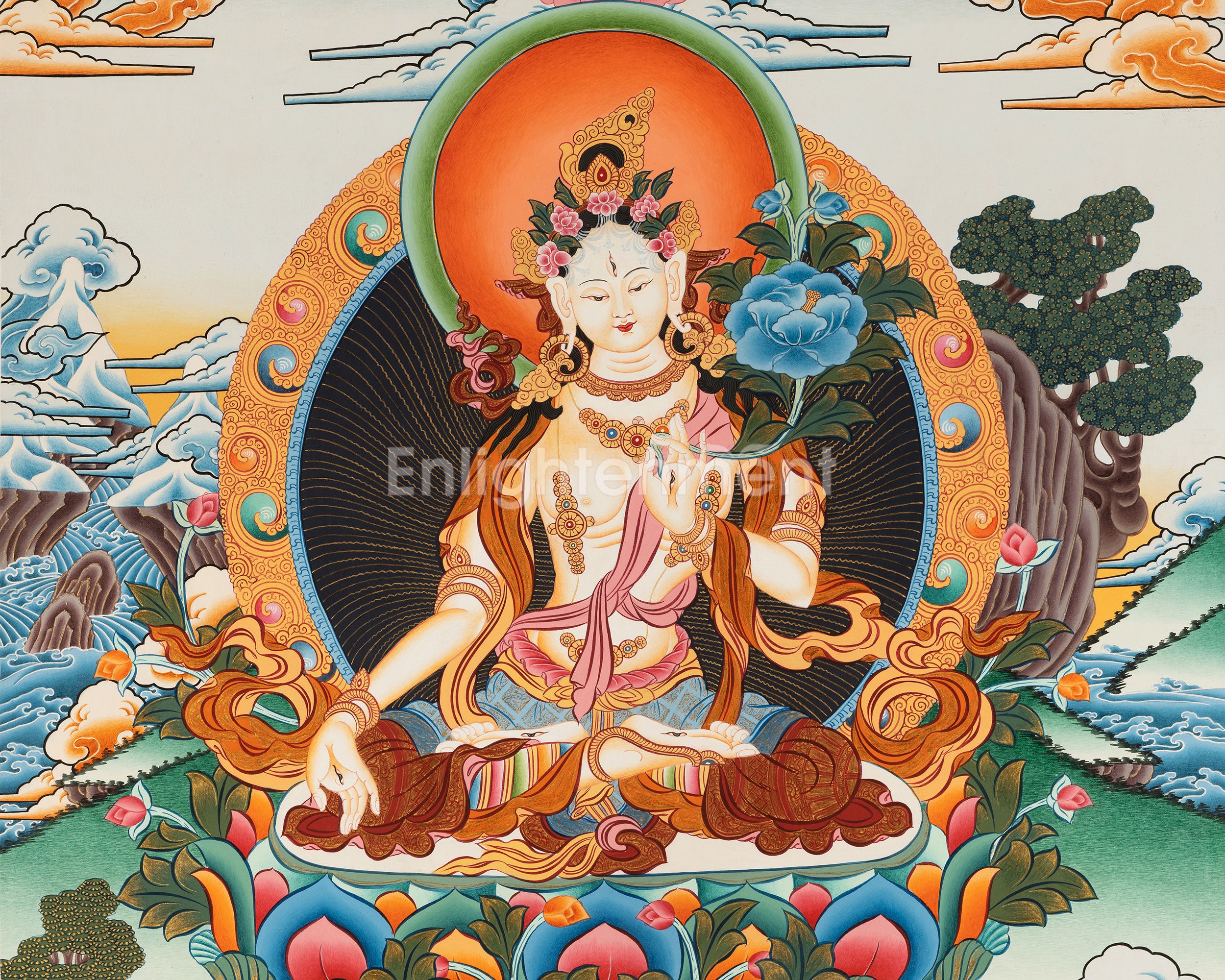 White Tara Thanka | Religious Gift Idea