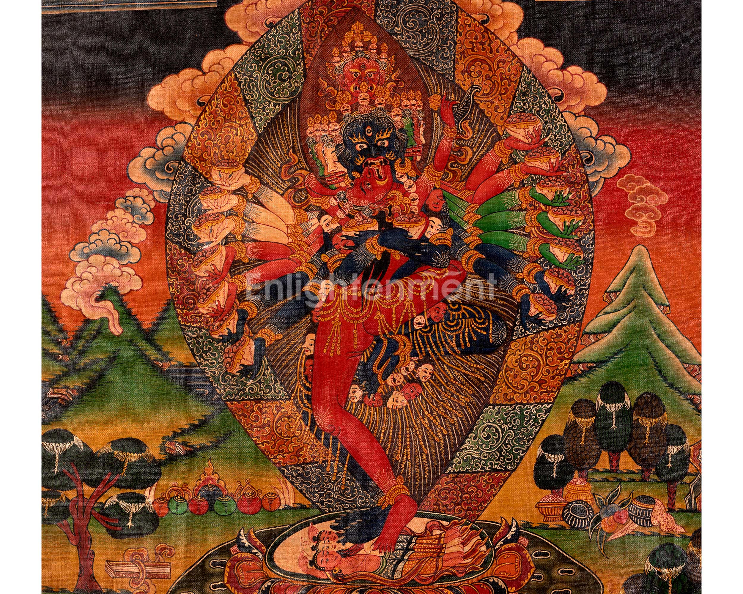 He-Vajra Thangka | Oil Varnished on Stretch Canvas