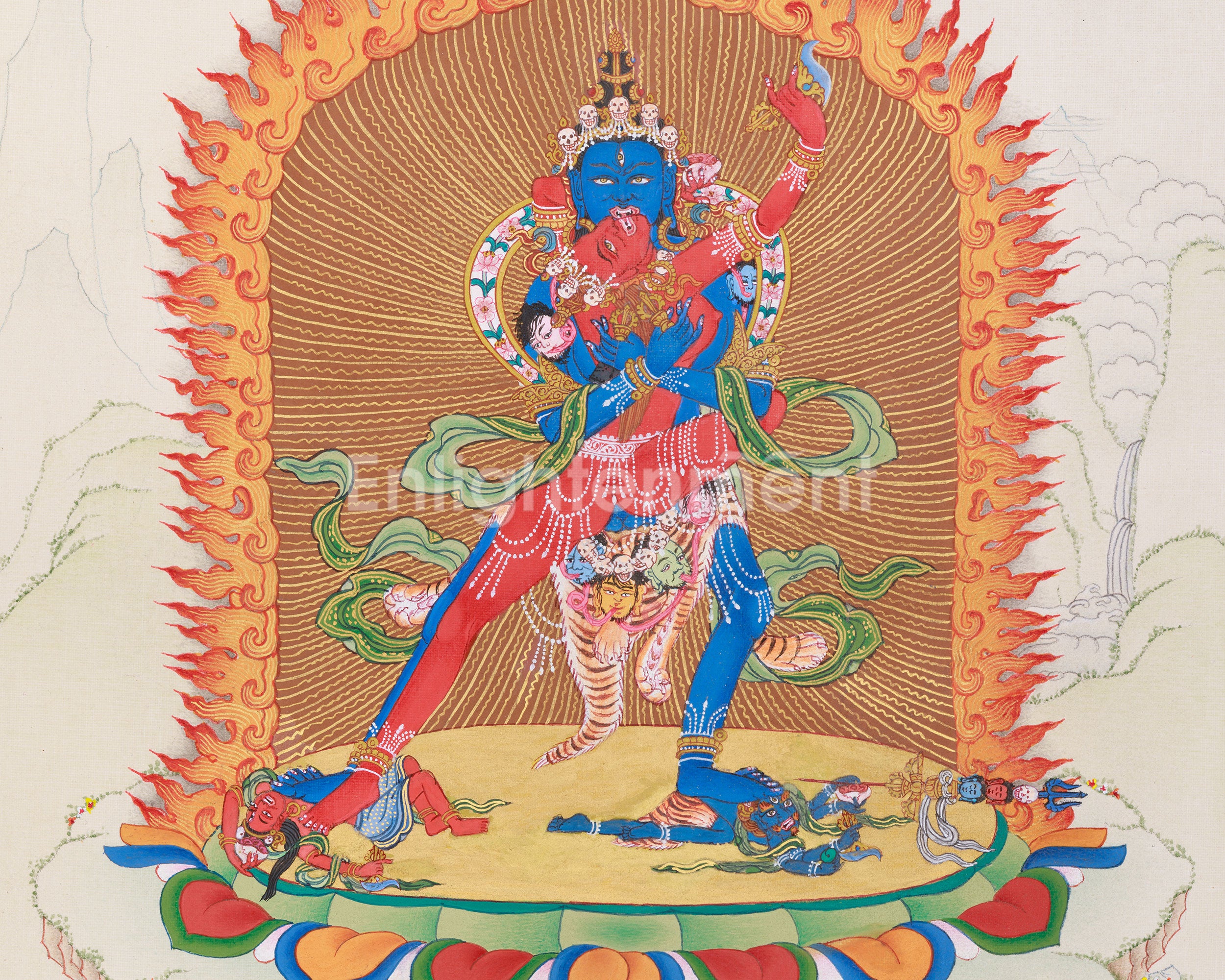 Yidam Chakrasamvara Thangka | Union of Wisdom and Bliss | Vajrayana Buddhism