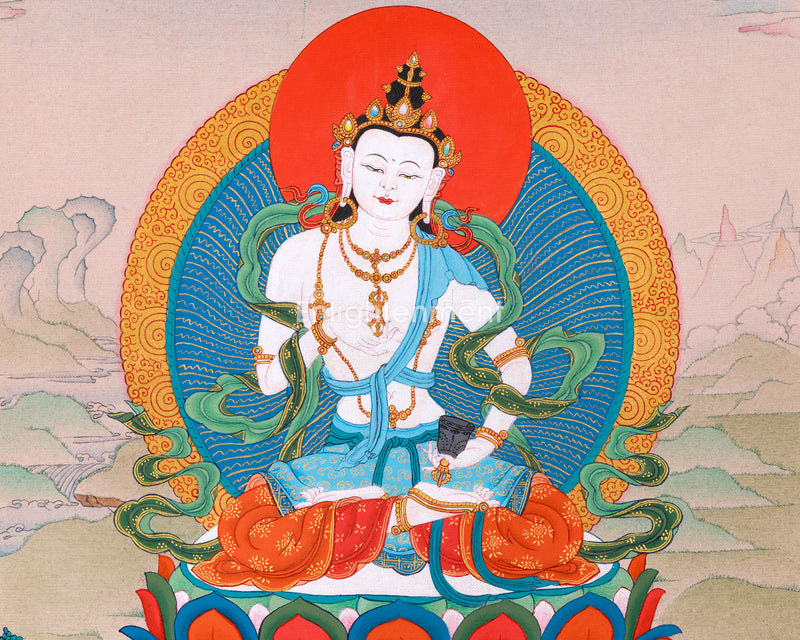 Vajrasattva Purification Thangka | Buddha of Renewal and Enlightenment