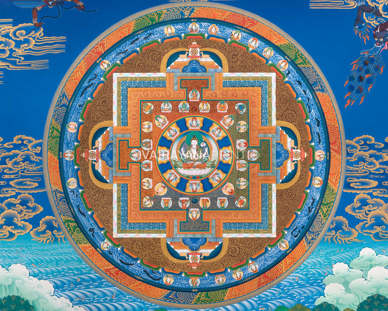 Chenresig Mandala Thangka Print