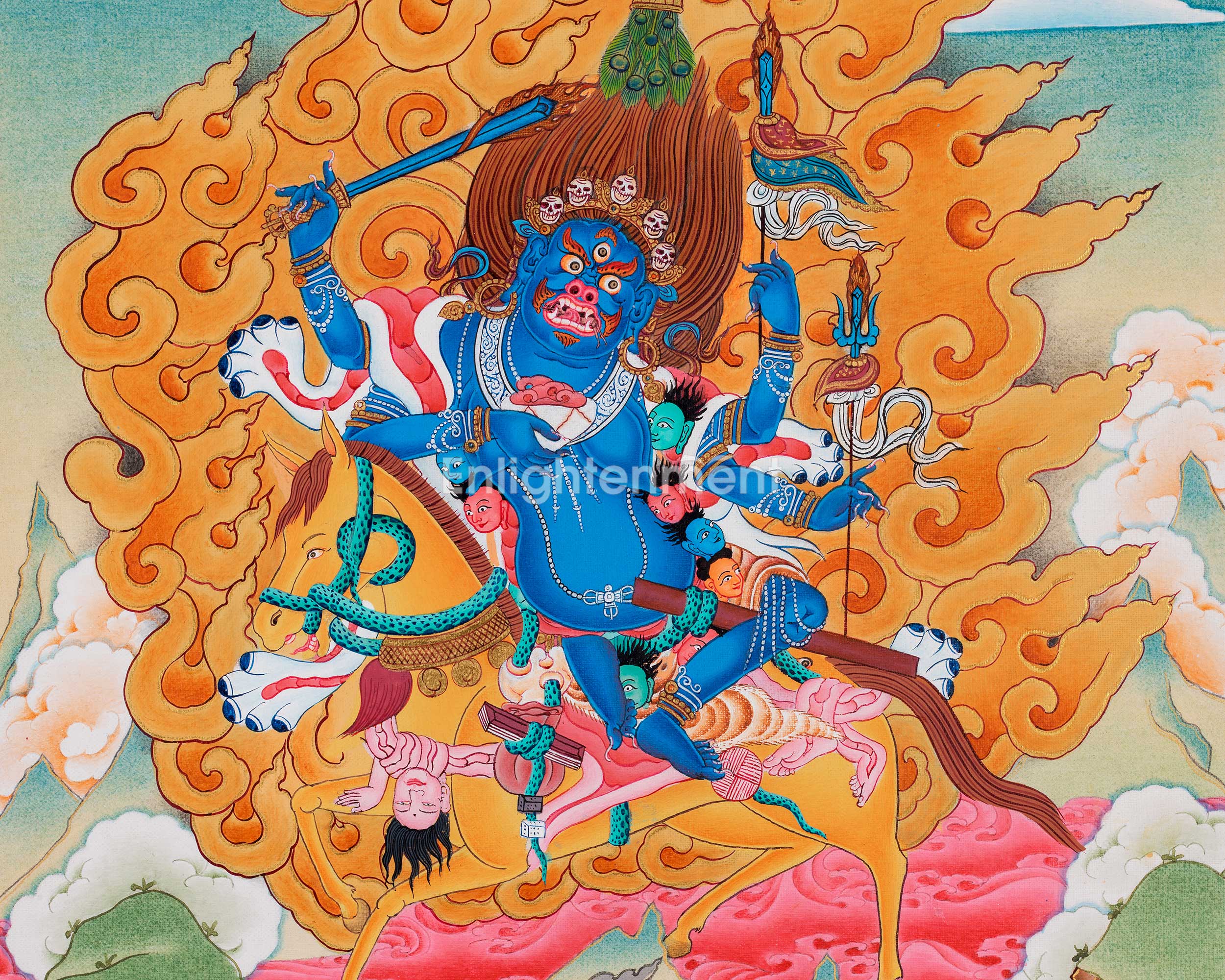 Wrathful Palden lhamo | Tibetan Art