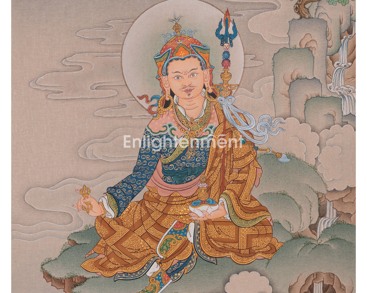 Traditional Guru Rinpoche Art | The Lotus-Birth | Second Buddha