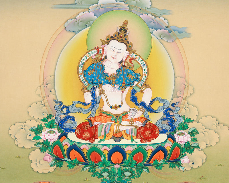 The Supreme Buddha, Vajrasattva Thangka Print | Bodhisattva of Purification