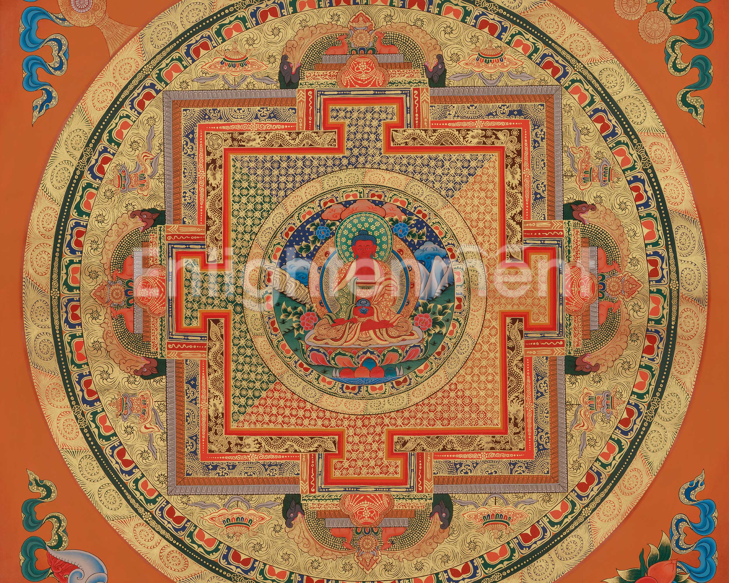 Amitabha Mandala Art | Sacred Buddha of Infinite Light | Pure Land Deity