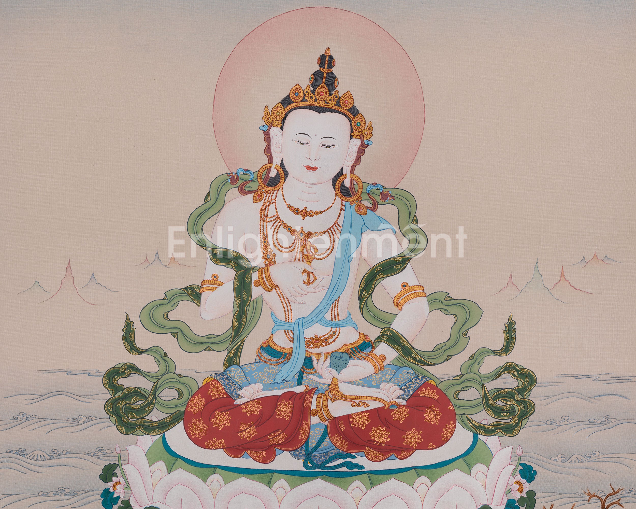 Vajrasattva Sacred Artwork | The Buddha of Purification |  Dharma Protector