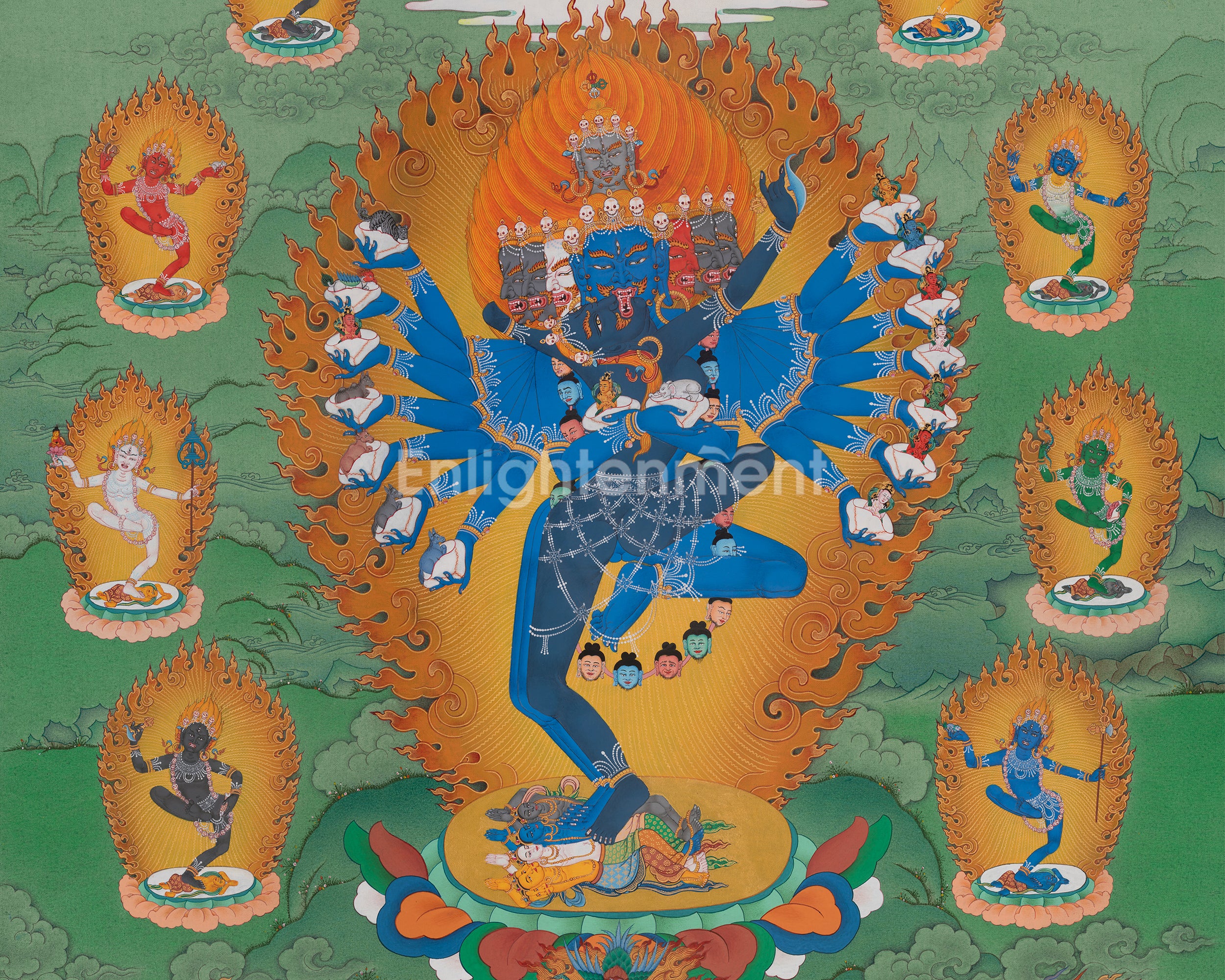 Hevajra Meditation Deity Thangka | Transformation of Negative Emotions