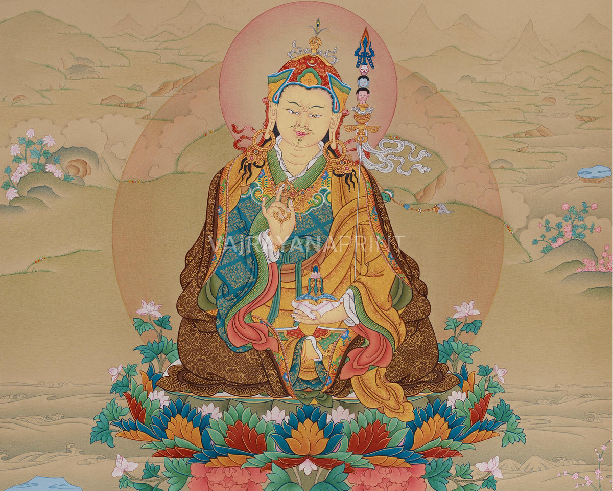 Tibetan Guru Rinpoche Print | Second Buddha | Padmasambhava Art