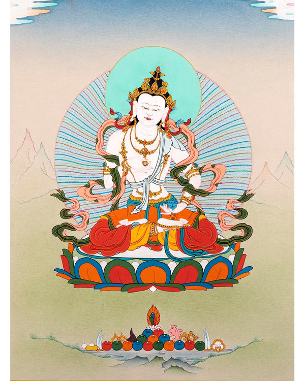 Buddha Vajrasattva | The Great Purifier Thangka | Art On Canvas