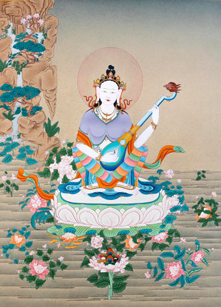 Saraswati Goddess | Deity Of Wisdom | Thangka Art