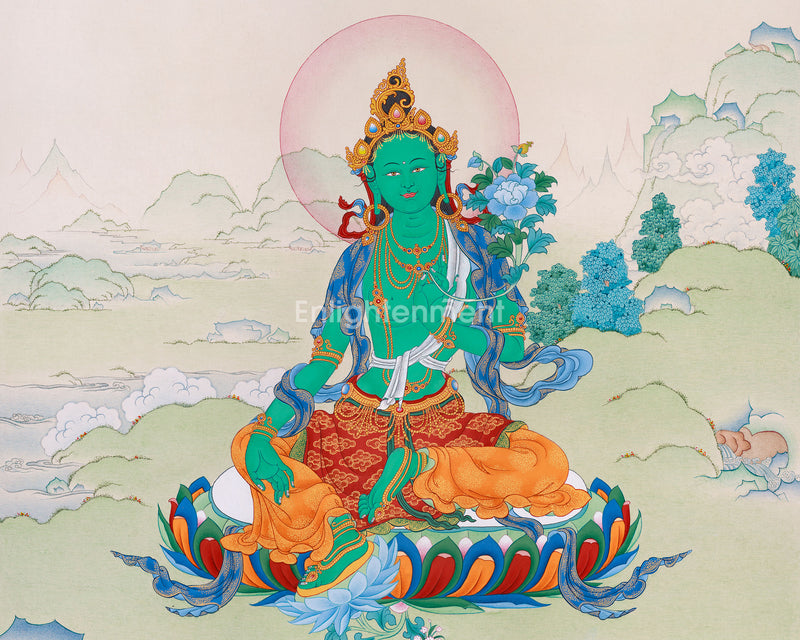 The Great Mother | Green Tara Thangka