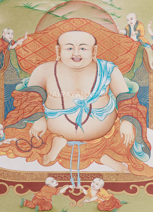 Laughing Buddha Canvas Print | A Symbol of Joy, Prosperity, and Abundance