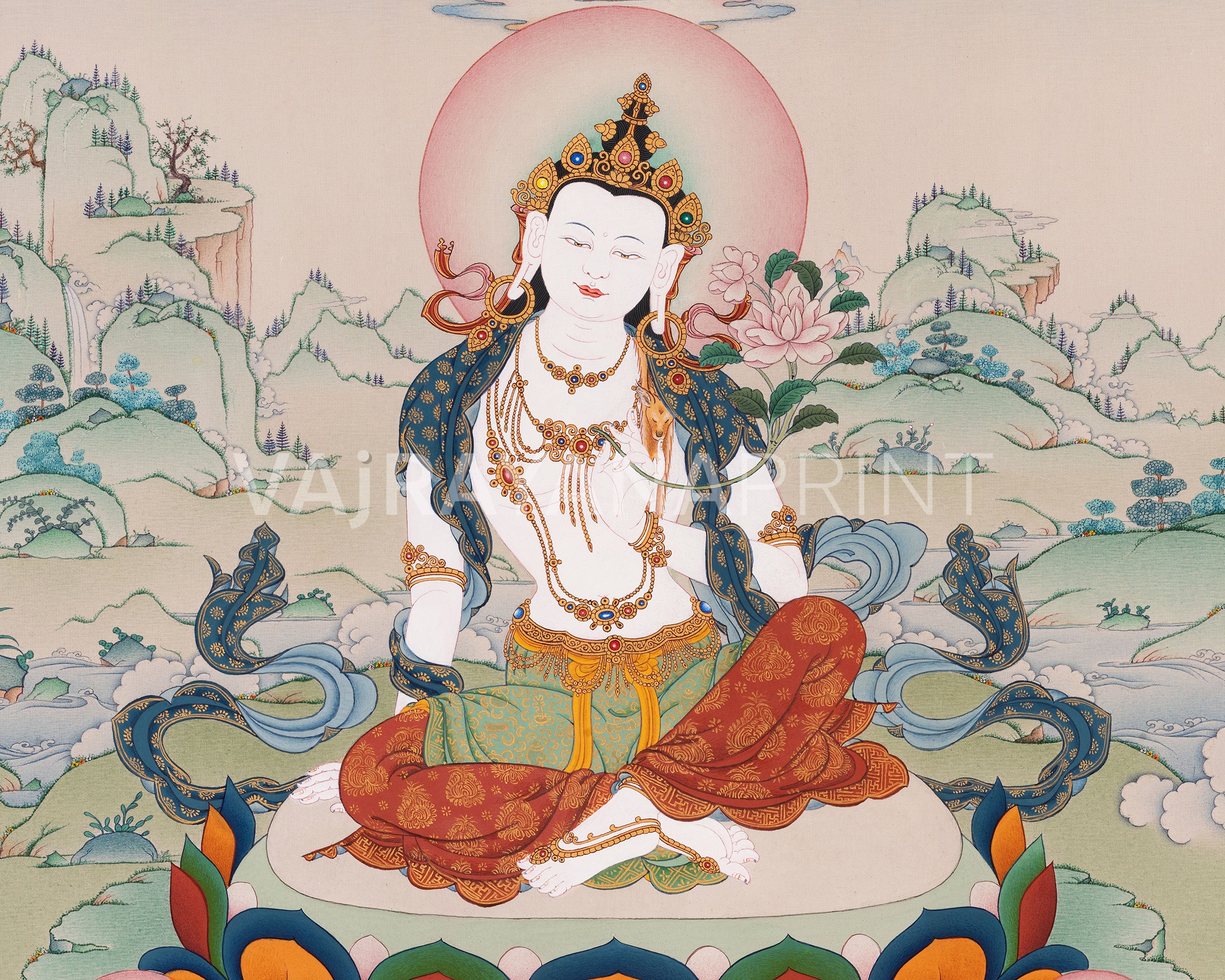 Two-Armed Chenrezig Print | Avalokiteshvara, Bodhisattva of Infinite Compassion