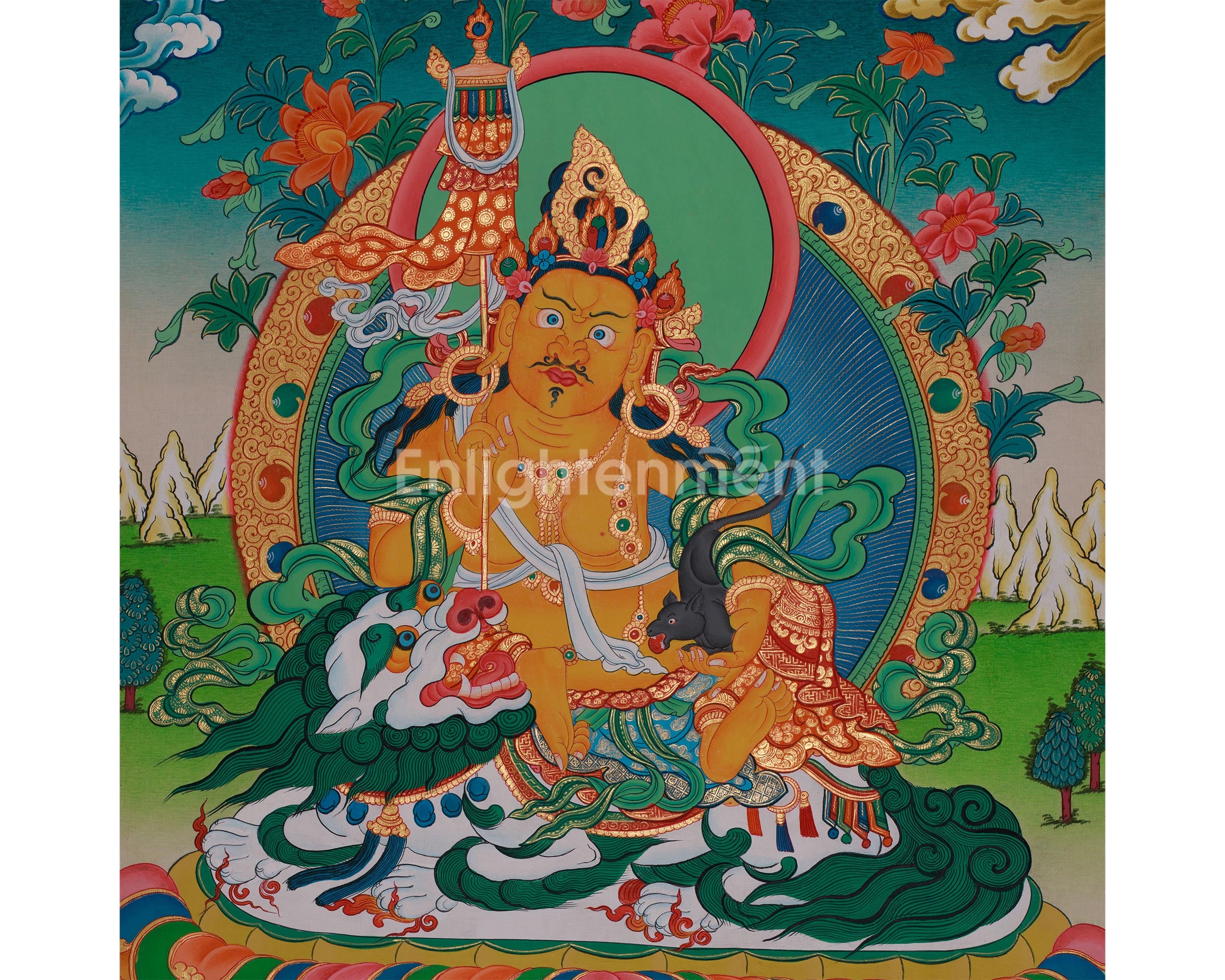 Tibetan Namtoshe Thangka | Wealth Deity of Abundance and Protection
