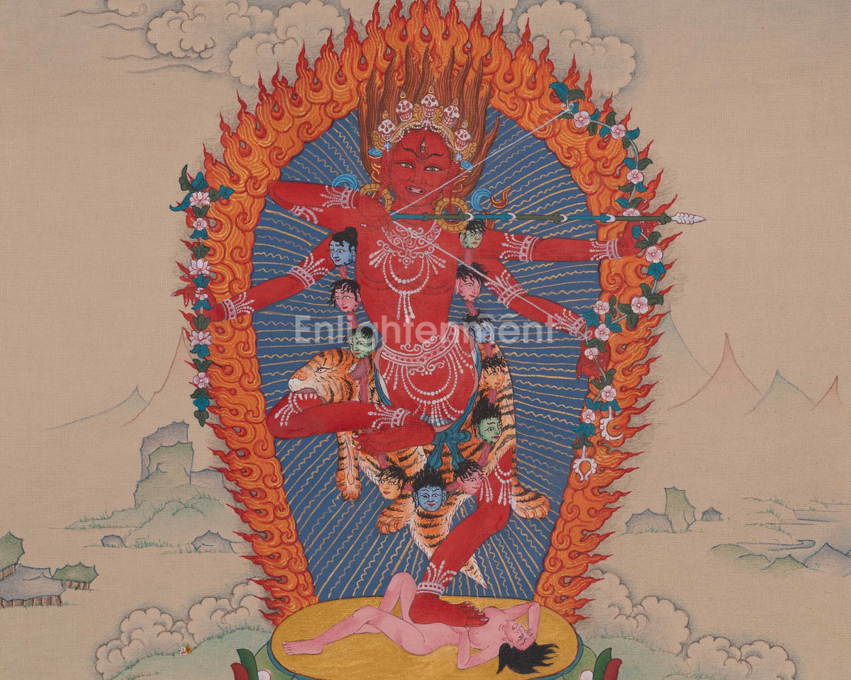 Kurukulla Buddhist Art | Sacred Form of Transformative Wisdom | Traditional Thangka