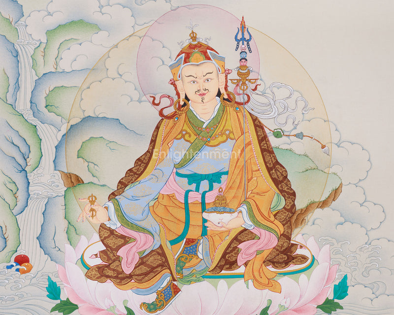 Precious Guru Rinpoche Thangka | Hand-Painted Tibetan Wrathful Deity