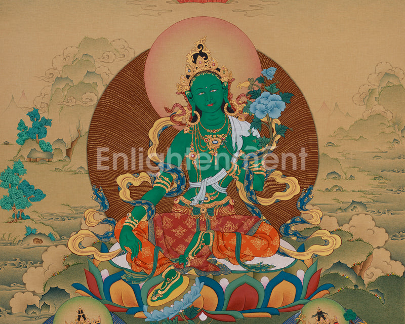 Awaken Protection - Bodhisattva Green Tara | Lhasa Stone Colors