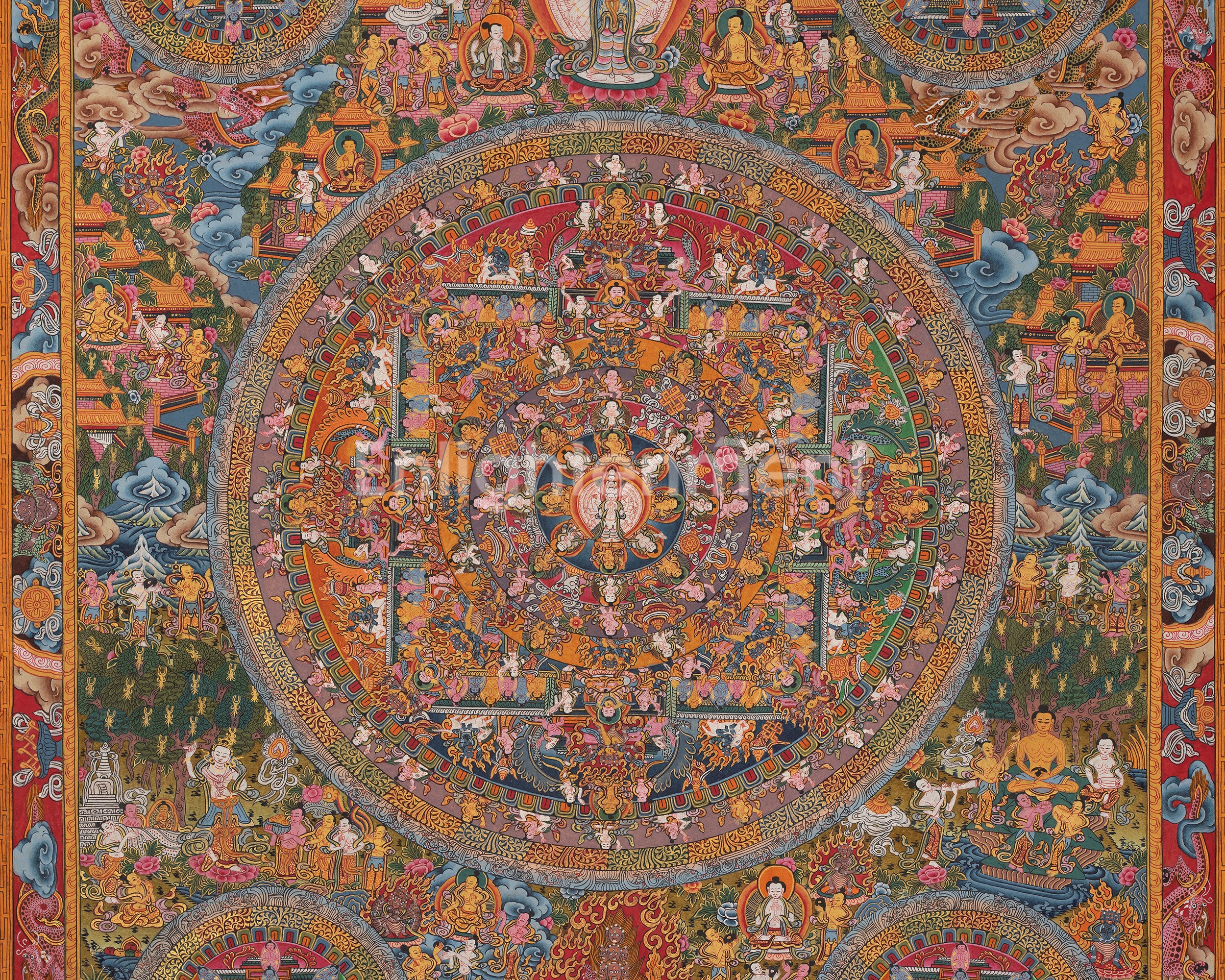 Mandala1000 Armed Lokeshvara | Buddhist Wall Hanging Mandala