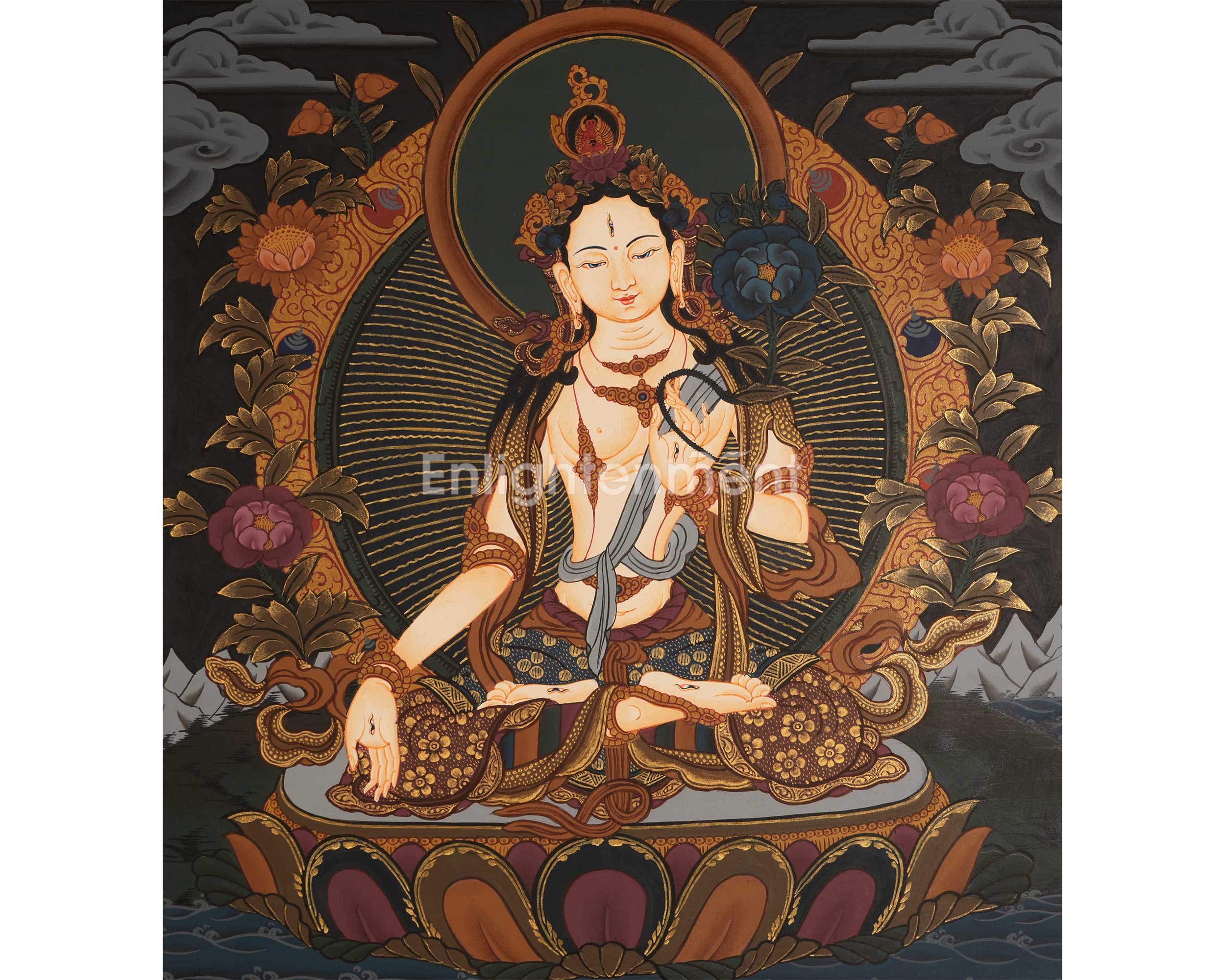 Sacred Bodhisattva Manjushri Painting | Tibetan Buddha of Wisdom