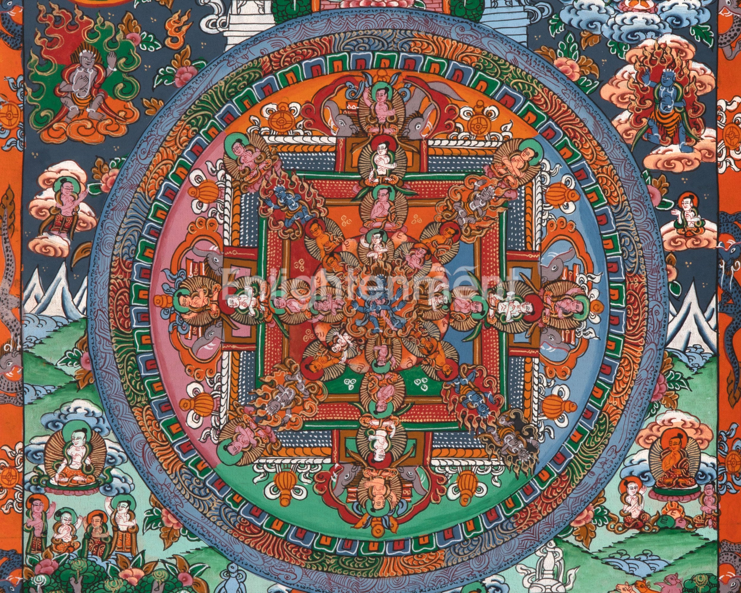 Heruka Mandala Thangka Painting | Symbol of Transformation and Enlightenment