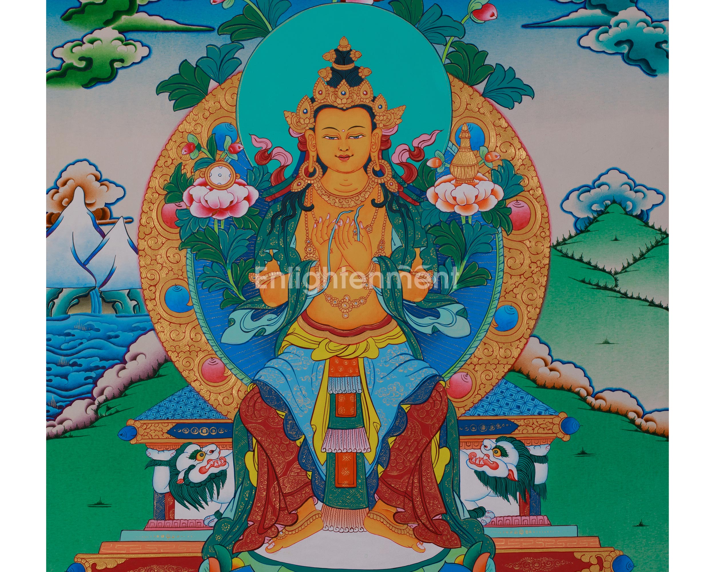 Hand-Painted Maitreya Buddha Art | Symbol of Future Enlightenment and Compassion