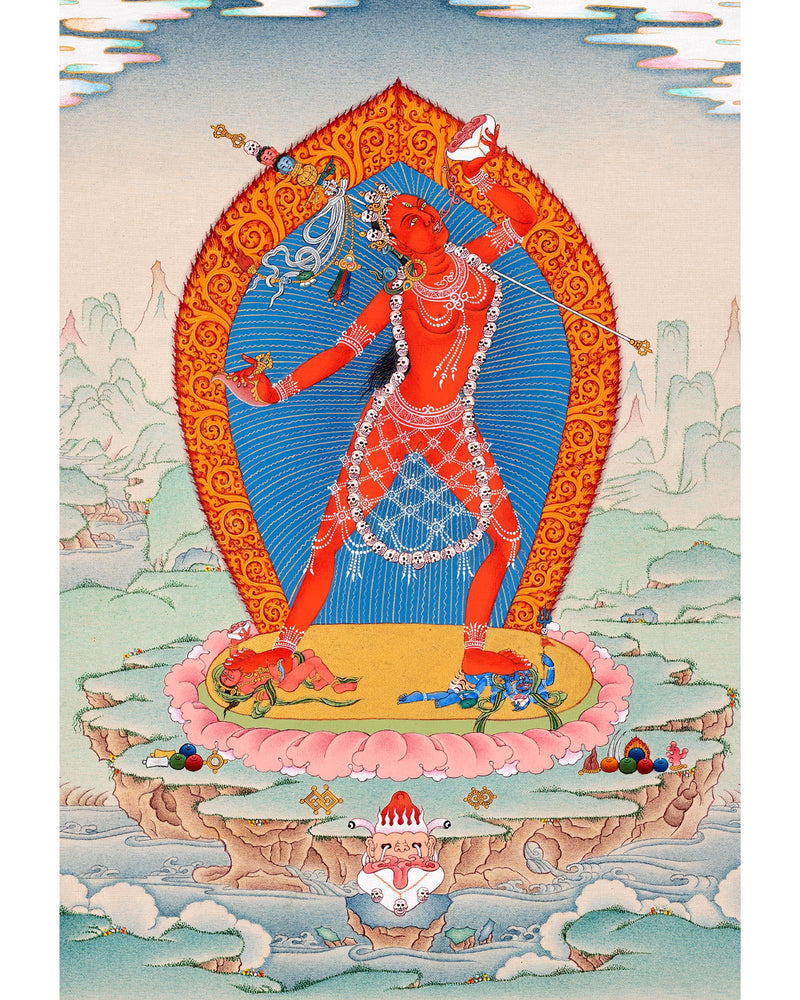 Vajrayogini Thangka | Handmade Buddhist Dakini Thangka
