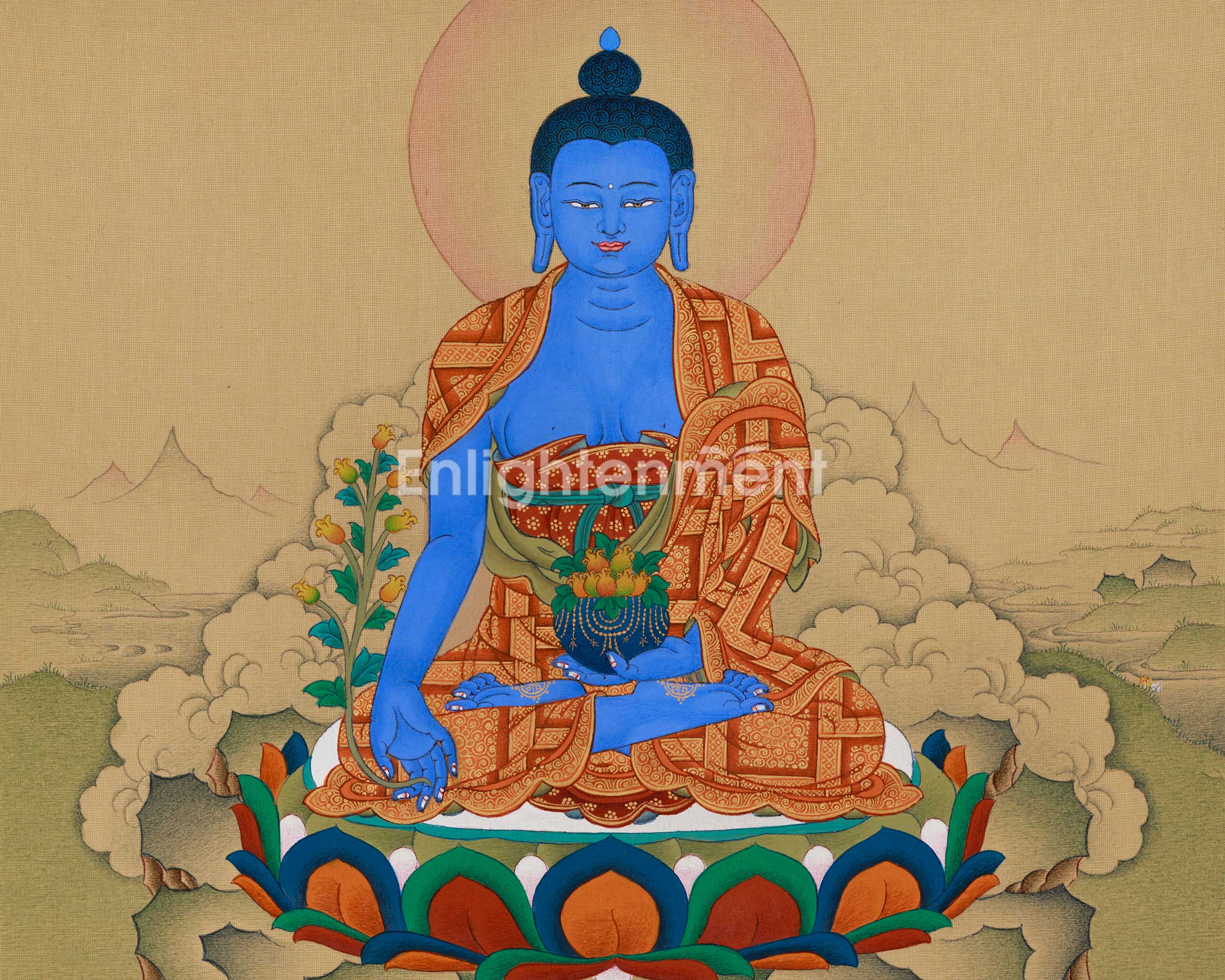 Original Buddha of Medicine, Bhaisajyaguru Painting | Supreme Healer