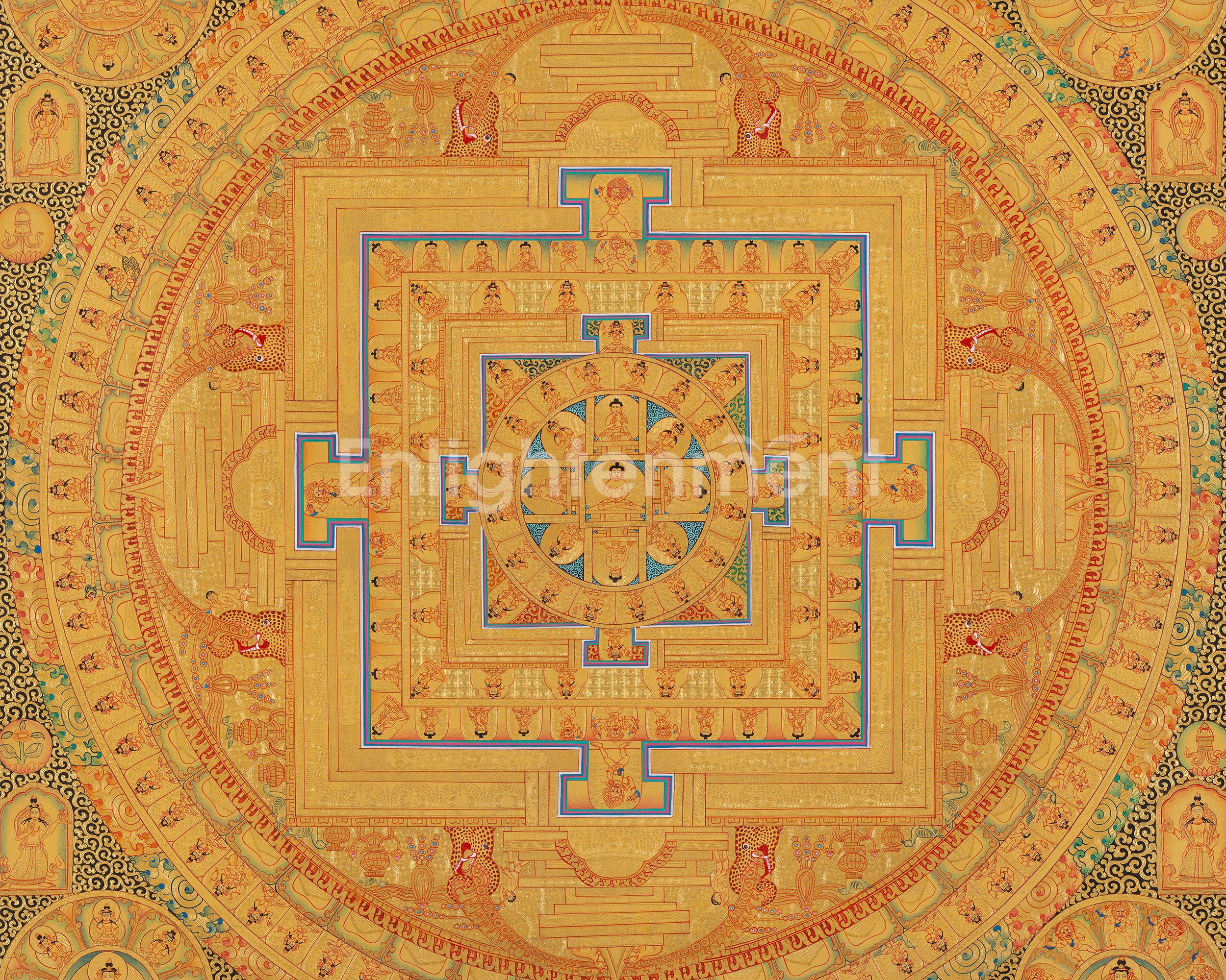 Authentic Tibetan Buddha Mandala Art | Traditional Mandala Painting
