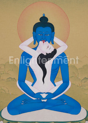 Tibetan Samantabhadra Buddha Thangka | The Supreme Buddha of the Dzogchen Tradition