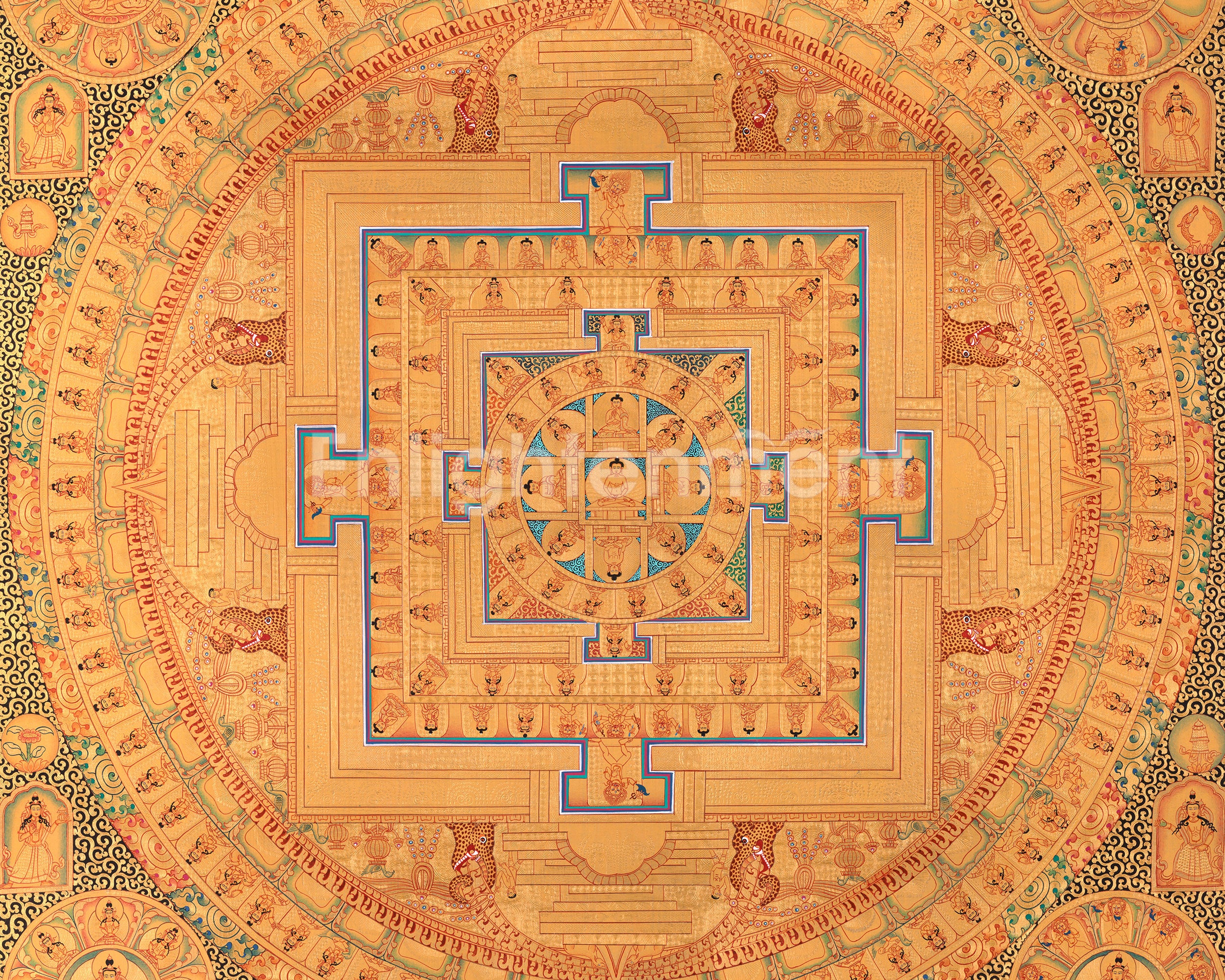 Authentic Tibetan Buddha Mandala Art | Traditional Mandala Painting