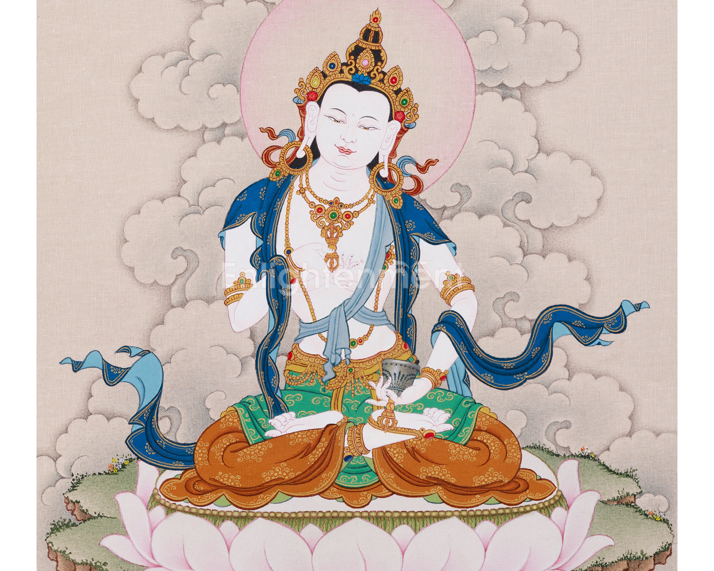 Vajrasattva Meditation Thangka | A Divine Symbol of Purification and Inner Peace