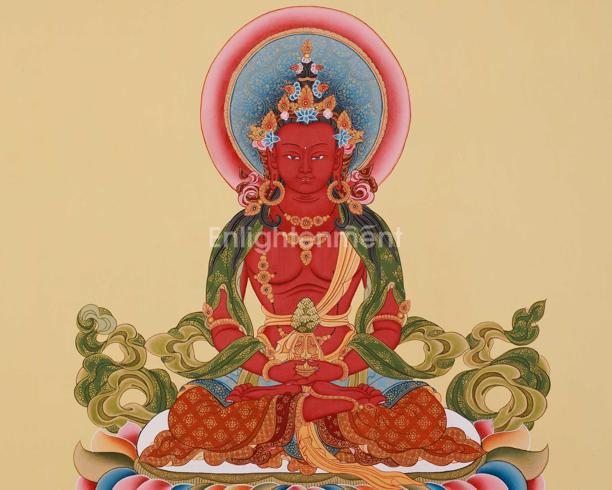 Amitayus Buddha of Infinite Light | Tibetan Longevity Thangka