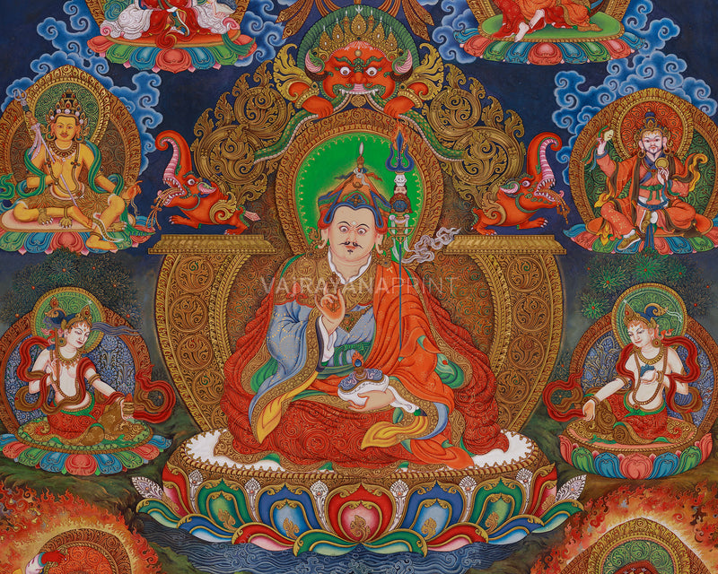 Guru Rinpoche Thangka Print | Eight Manifestations of Padmasambhava