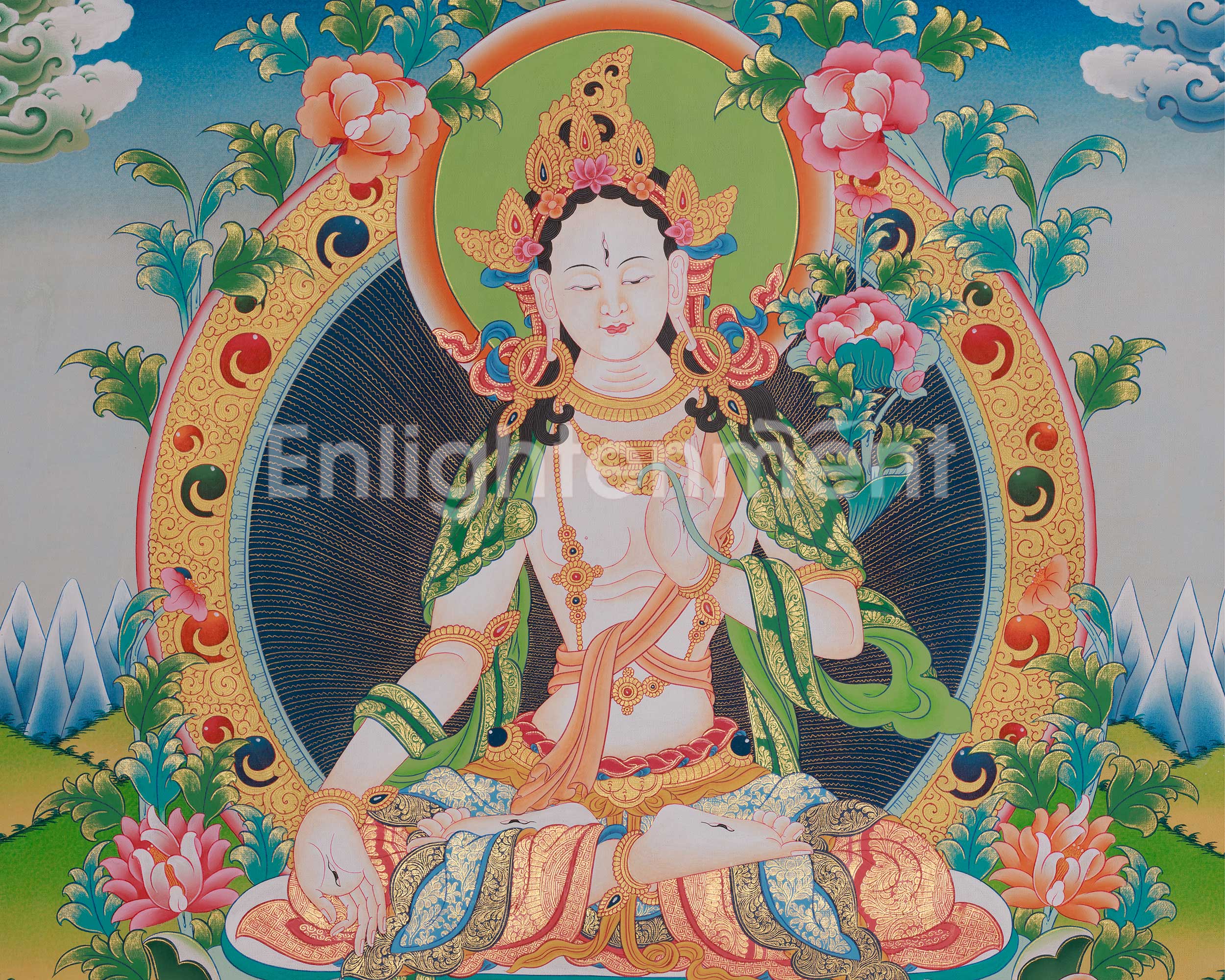 Goddess White Tara Art | Healing and Longevity Deity | Sita Tara